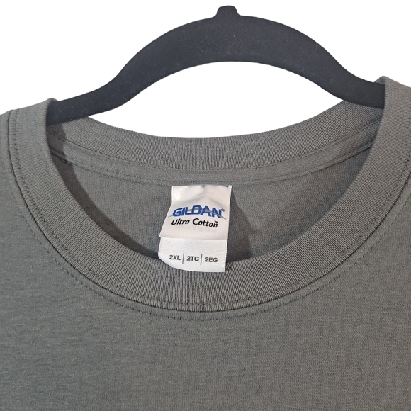 Gilden Ultra Cotton "Born To Ride" Mens T-Shirt Size 2XL Gray Short - Picture 4 of 7
